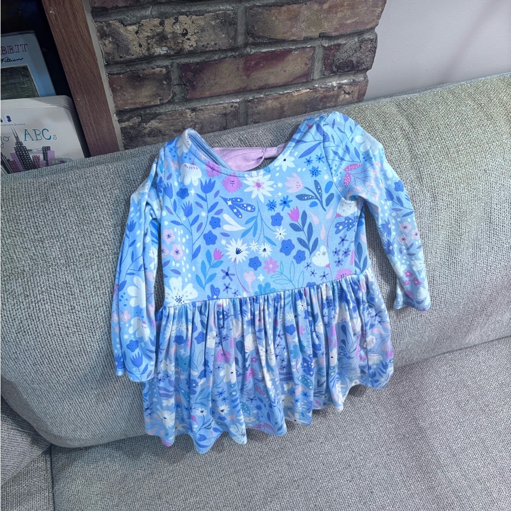 Little Sleepies Play Dress - 2T - floral with bow detail